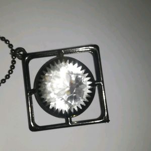 Necklace, Bracelet And Pendant In Black Metal