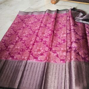 Banarasi Cotton Sarees With Unstitched Blouse