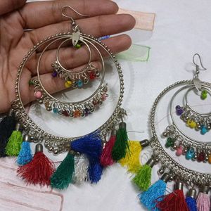 Larg Size Round Earrings