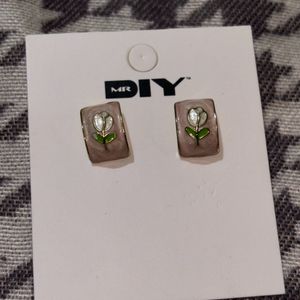 Pinterest Rose Stud Earrings