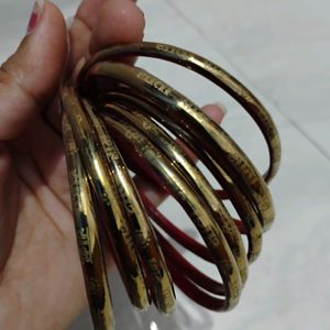 Ayodhya Special Golden Red Bangles