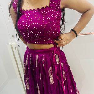 Hot Pink Heavy Choli