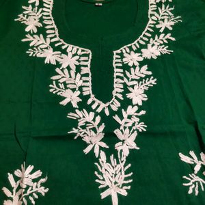 Pure Cotton Kurti With Embroidery