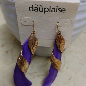 Feather 🪶 Earrings (Purple)