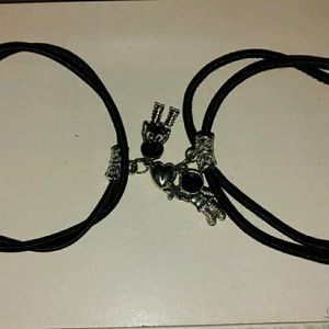 Astronaut Magnetic Couple Bracelet Black