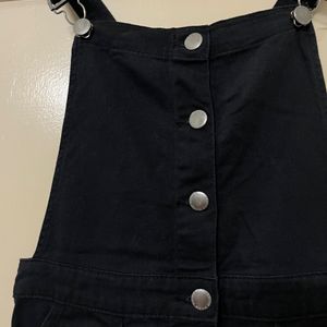 H&M Dungaree Dress Pinafore Black