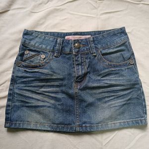 Denim Short Skirt