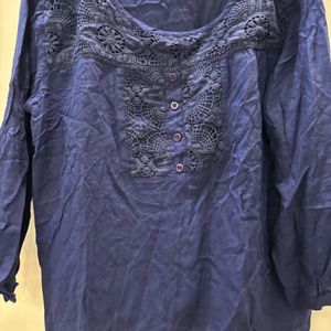 Navy Blue Cotton Top