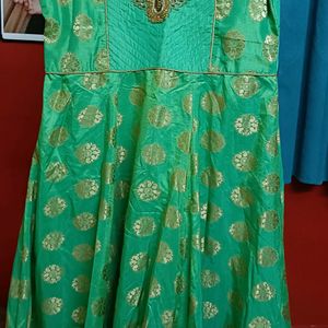 Green Anarkali Chudithar