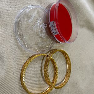 PREMIUM One Gram Gold Bangles 2-8 Size Brand New