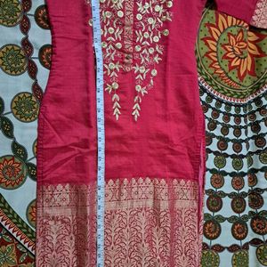 Chanderi Embroided Fancy Kurti