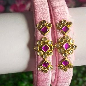 Silk Thread Bangles (Set Of 2)