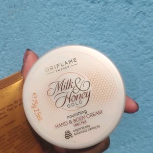 Oriflame 75 Ml Milk Honey Scrub & Body Cream Combo