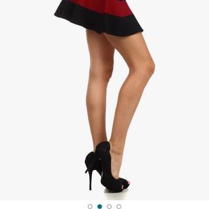 Black And Red Woolen Skirt