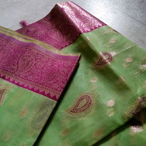 New Soft Cotton Linen Saree