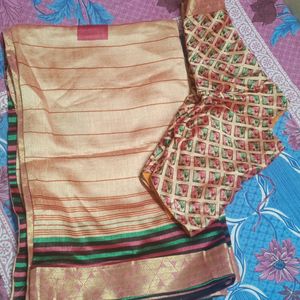 Saree With XXL Blouse