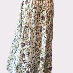 Price Drop! White Cotton Long Skirt