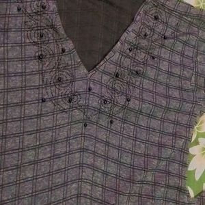 Beautiful Abaya Check Print