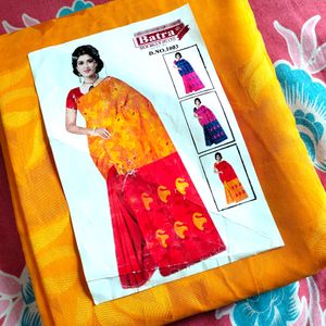 Brand New Patli Pallu Soft Dhakai Jamdaani Saree