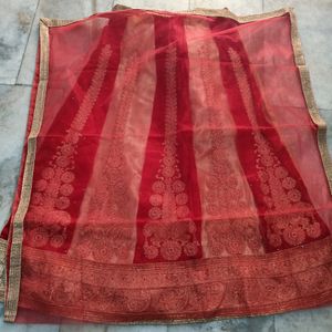 Brand New Unstiched Shadi/Partywear Red Lehenga