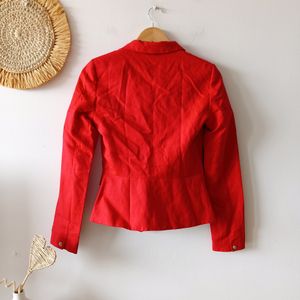 Mango Suit Formal Red Blazer