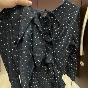 Black Polka Dot Top