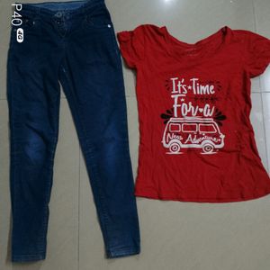 Tea Shirt And Jeans