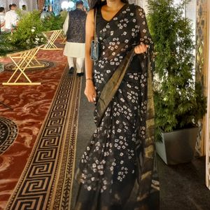 BLACK SAREE bhandani Print