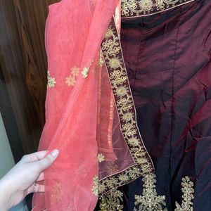 Double shade lehnga