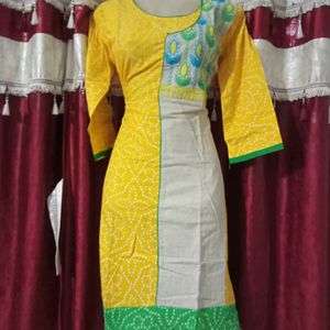 Yellow Colour Kurti (36inch Size)