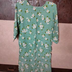 Green Floral Kurti