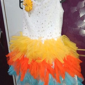 (1-2.5 Yr)Rainbow Frock for Babygirl