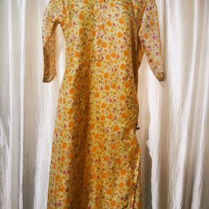 Beautiful Yellow Kurti For Daily Used