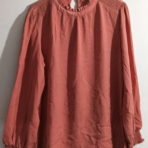 Rust Orange Casual Top