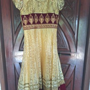 Golden Anarkali kurta