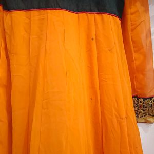 Orange Anarkali 💥 Accepting Coins Too