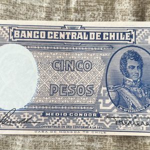 5 Peso Chile Top Condition Rare