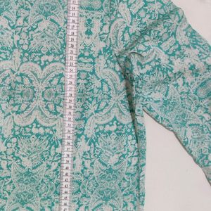 Printed Box Pleated Top