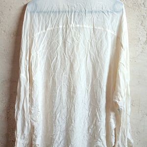 🇦🇺 WITCHERY Chiffon Oversized Shirt Top Cream