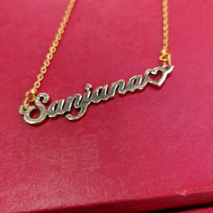 Customised Ur  Name On Locket With Chain