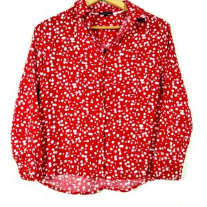 Chemistry Red Printed Casual Top (Women)