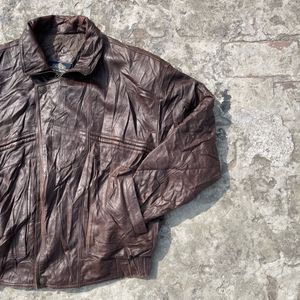 DARK BROWN LEATHER JACKET