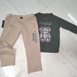 Baby Boy Green Tshirt An Brown Pant