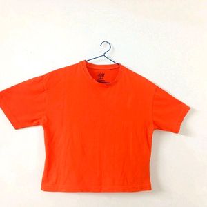 Oversized H&m Crop T-shirt