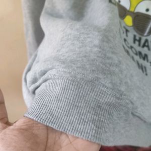 Grey Cropped Sweatshirt