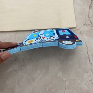 11 PCs wooden puzzle - Police Car