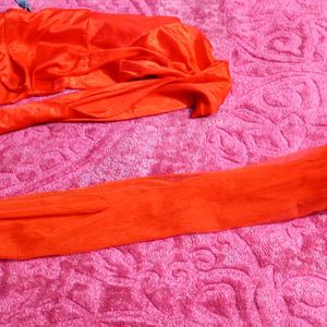 Orange Jacket Frock Suit For Girls