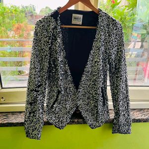 Sequins black blazer