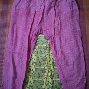 Mustard And Pink Kurta With Pant