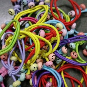 24 Pcs Colourful Smiley 😊 Rubber Bands